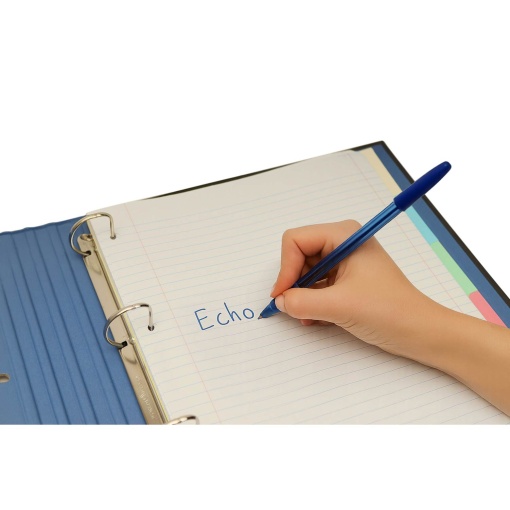 A4 school binder with lined paper refill + dividers, ANCOR ECHO narrow spine, 4 rings.