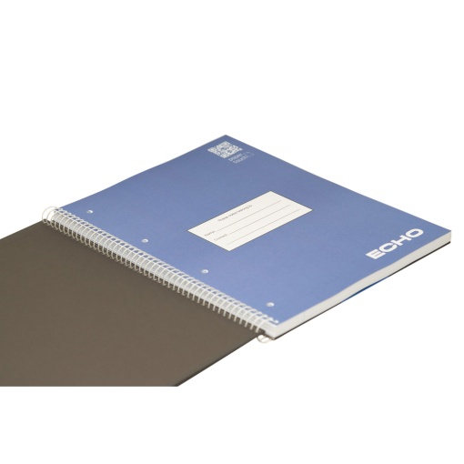 Cuaderno espiral de tapa dura A4, papel cuadriculado ANCOR ECHO, 80 hojas, 90 g/m²