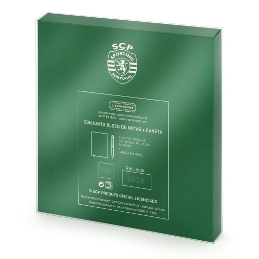 Sporting green A5 notebook + ballpoint pen