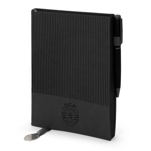 Black A5 notebook + Sporting ballpoint pen