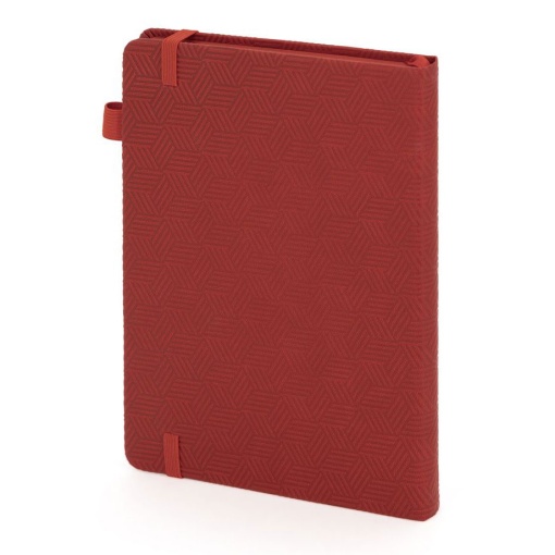 Benfica A5 lined notebook, 80 sheets, red, with elastic closure.