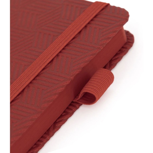 Benfica A5 lined notebook, 80 sheets, red, with elastic closure.