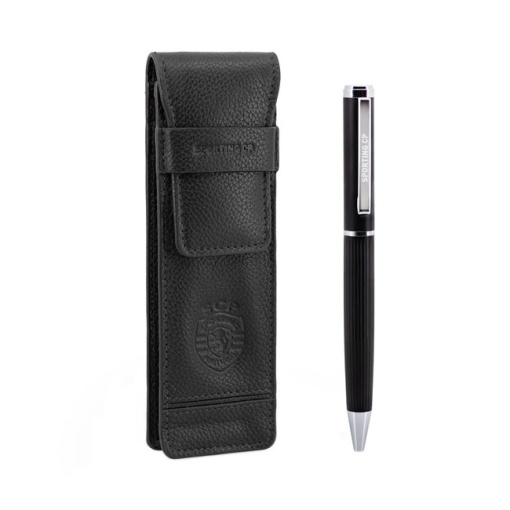 Esferográfica + estojo preto Sporting