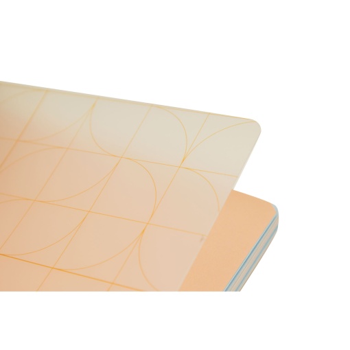A4 notebook with plastic cover, spiral binding, ANCOR Unique grid pattern, 120 sheets, 90 gsm, assorted paper.