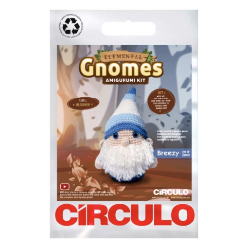 Kit de crochet CÍRCULO Amigurumi Gnomos Breezy