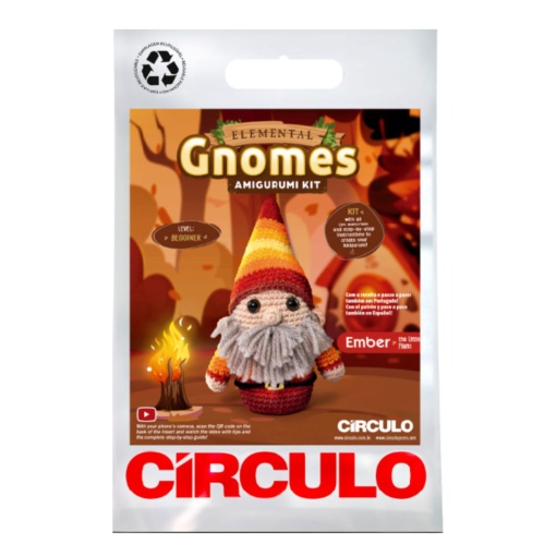 Kit de crochet CÍRCULO Amigurumi Gnomos Ember