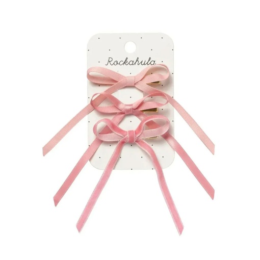 Rockahula pink bow hair clip (3 units)