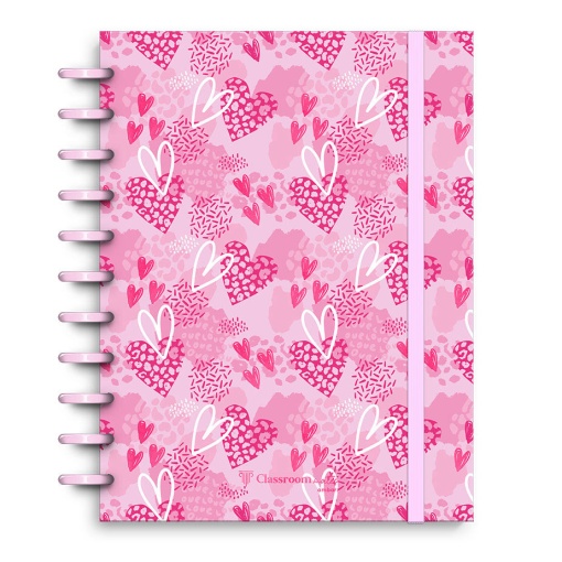 Cuaderno EcoSmart A4, rayado/cuadriculado/liso, 100 hojas, 100 g/m², ClassroomMates, con cierre elástico, Lovely.