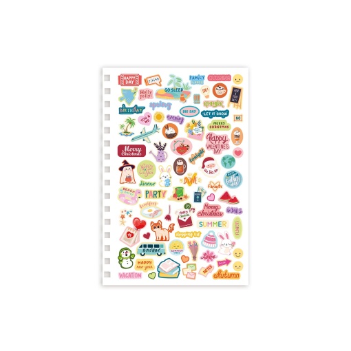 Daily school planner A6 2026/27 12 months spiral bound Amber Cute Pink Moonflower