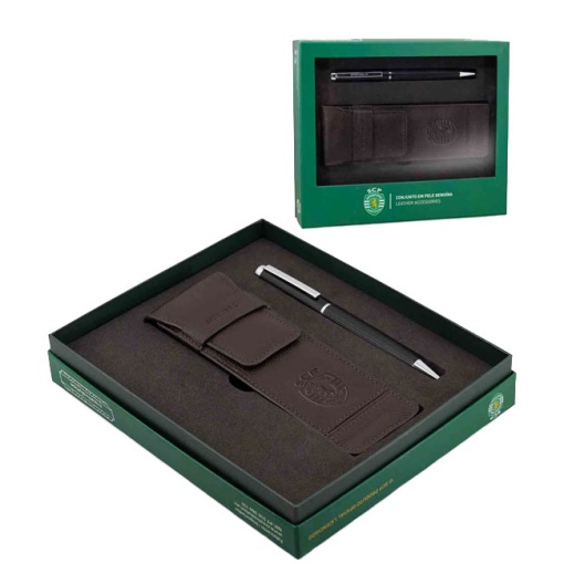 Esferográfica + estojo castanho SPORTING SCP3122-02