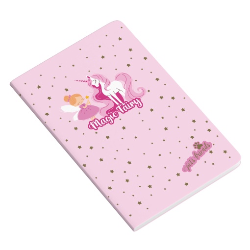 Caderno A4 agrafado AMBAR Pets Friends Magic World pautado 48 folhas 90 g sortido