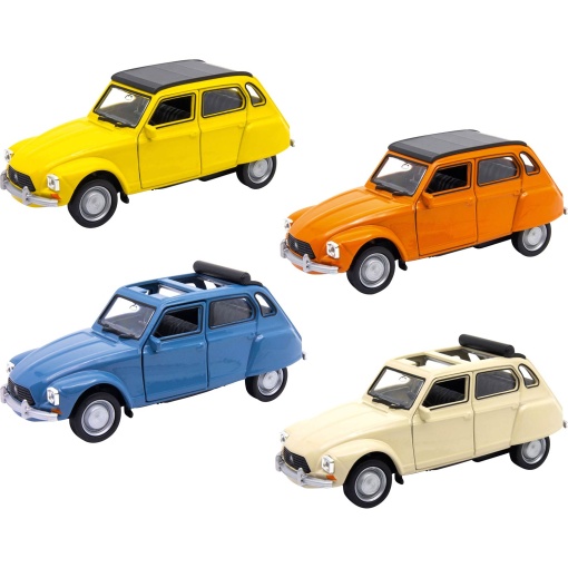 Miniature Citroen Dyane car 1:34-39 scale, 12cm, assorted, GOKI