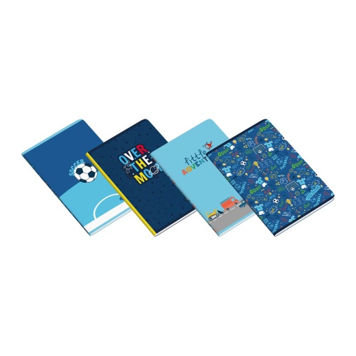 Caderno A4 agrafado AMBAR Pets Friends Kidventure World pautado 48 folhas 90g sortido