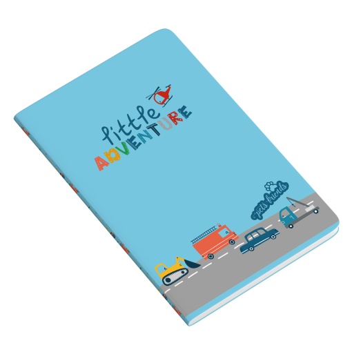 Caderno A4 agrafado AMBAR Pets Friends Kidventure World pautado 48 folhas 90g sortido