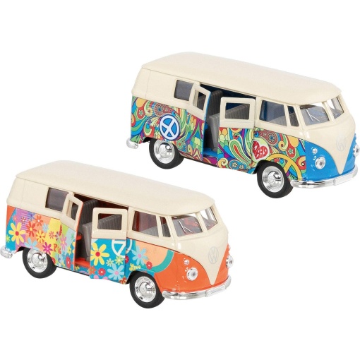 Volkswagen T1 Bus (1963) friction-powered van, 1:34-39 scale, 11.5cm, assorted, GOKI