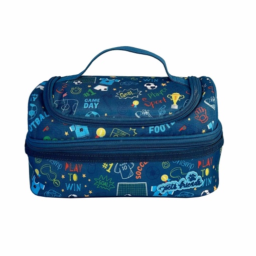 Lancheira térmica AMBAR Pets Friends Soccer Boy 25x16x13cm
