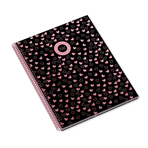 Caderno A4 capa dura espiral AMBAR Moonflower Sugar&Spice pautado 80 folhas 100g sortido