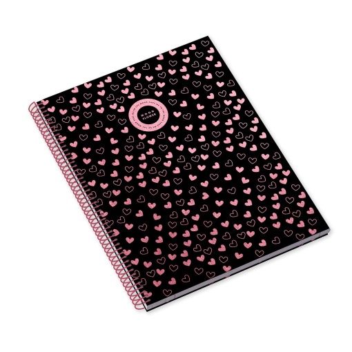 Caderno A4 capa dura espiral AMBAR Moonflower Sugar&Spice quadriculado 80 folhas 100g sortido
