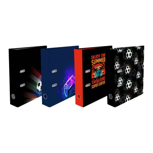 Dossier escolar A4 AMBAR Inverse Teen lombada larga 2 argolas sortido