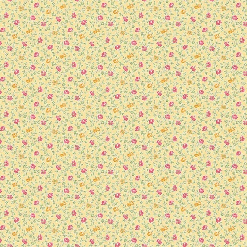 Tecido MAKOWER Sweet Things Climbing Rose Yellow 1x1,12m