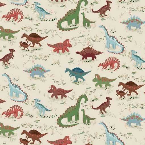 Tecido MAKOWER Prehistoric Roam Cream 1x1,12m