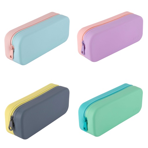 Estojo de silicone APLI bicolor pastel sortido