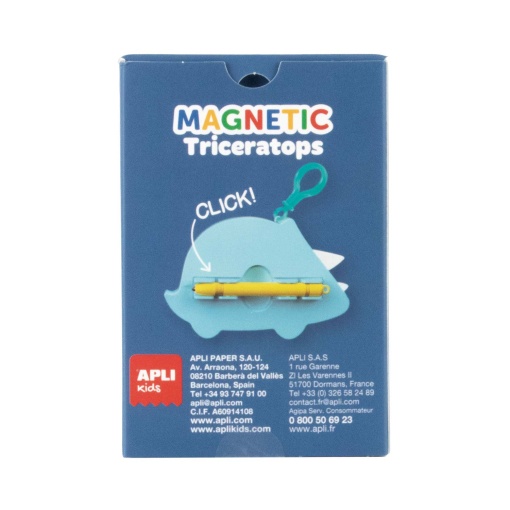 Mini pizarra magnética con bolígrafo - Dinosaurios Magnéticos Triceratops