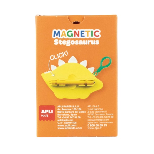 Mini quadro magnético com caneta APLI KIDS Magnetic Dinos Stegosaurus