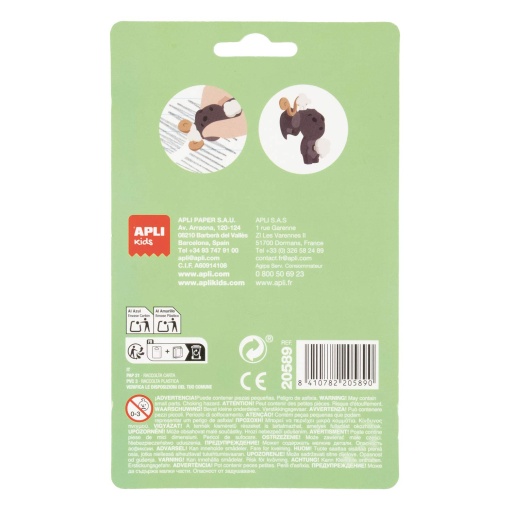 APLI KIDS animal puzzle erasers (6 units)