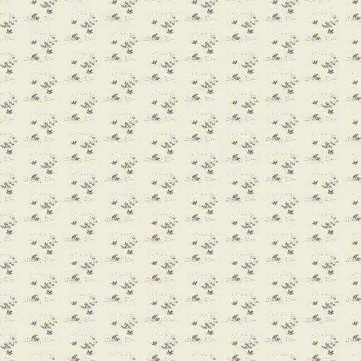 Tecido MAKOWER Ayla birds black on cream 1x1,12m