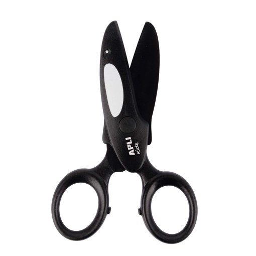 Tesoura infantil 12cm não corta cabelo, dedos e tecido APLI KIDS orca