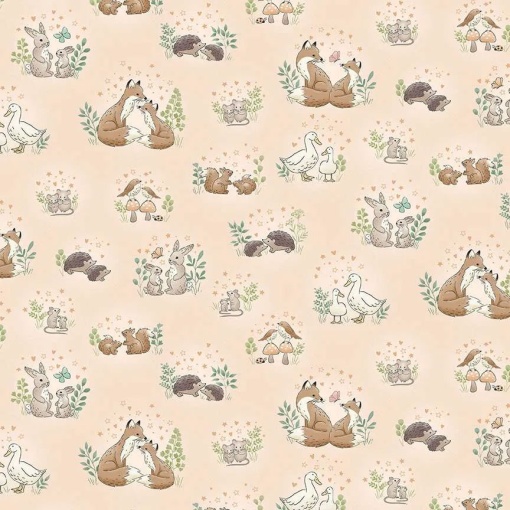 Tecido ANDOVER Little Ones hugs coral 1x1,12m