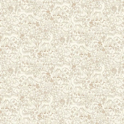 Tecido Andover Little Ones Ducks Brown 1x1,12m