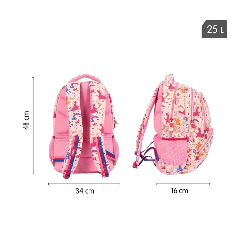 Mochila MILAN Flowicorn 48x34x16cm adaptável a trolley