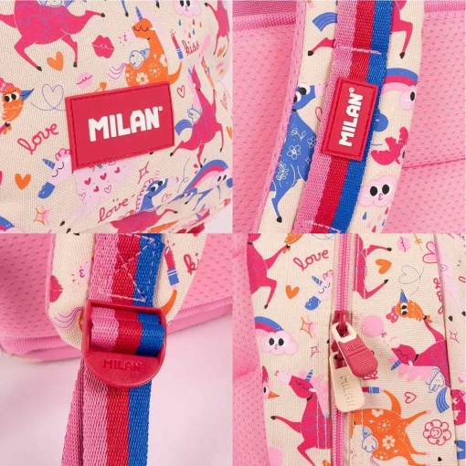 Mochila MILAN Flowicorn 48x34x16cm adaptável a trolley