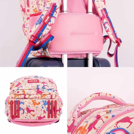 Mochila MILAN Flowicorn 48x34x16cm adaptável a trolley