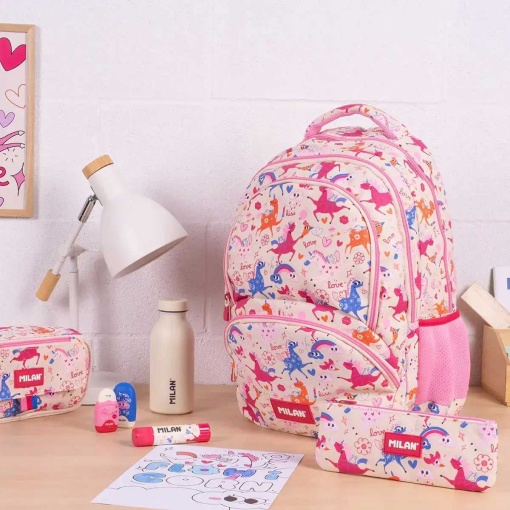 Mochila MILAN Flowicorn 48x34x16cm adaptável a trolley