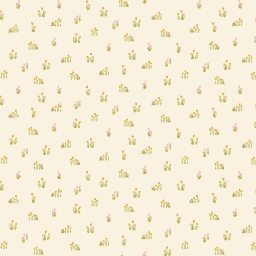 Tecido ANDOVER Celestial Garden tulip bulbs cream 1x1,12m