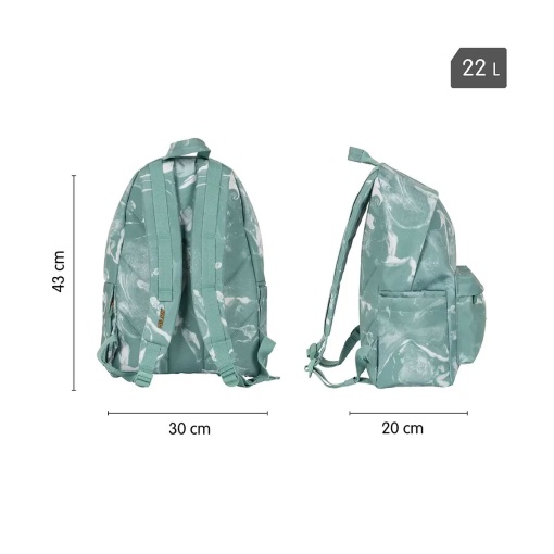 Mochila MILAN verde lava 43x30x20cm adaptable a carro