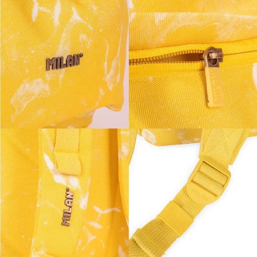 Mochila Milan Lava amarilla, 43x30x20cm, adaptable a carro.