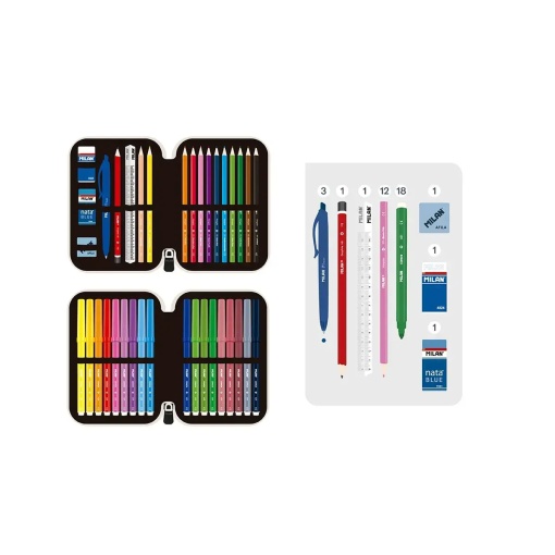 Estuche doble con recarga MILAN Sports - 36 piezas