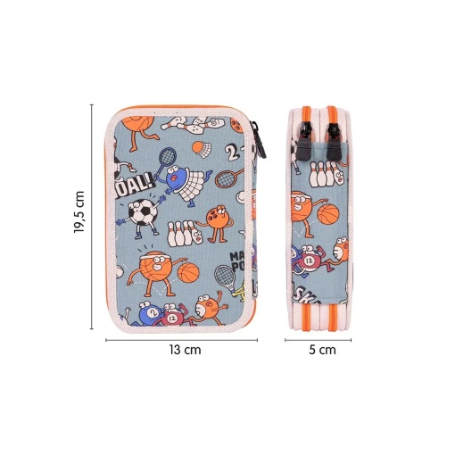 Estuche doble con recarga MILAN Sports - 36 piezas