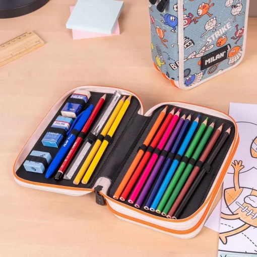 Estuche doble con recarga MILAN Sports - 36 piezas