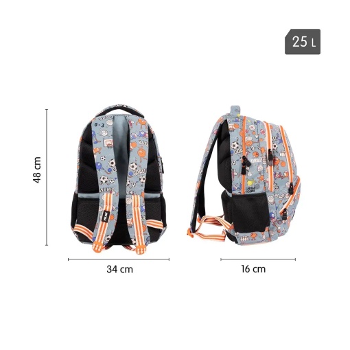MILAN Sports backpack 48x34x16cm adaptable to a trolley