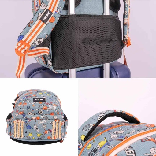 MILAN Sports backpack 48x34x16cm adaptable to a trolley