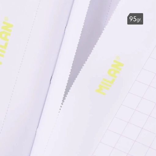 Milan Sunset A4 stitched notebook, yellow grid, 48 sheets, 95g paper.