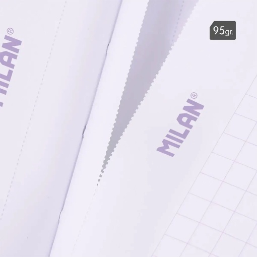 Milan Sunset A4 stitched notebook, lilac grid, 48 sheets, 95g.