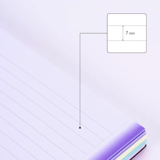 A4 hardcover spiral notebook, MILAN Sunset, lined, 120 sheets, 95gsm