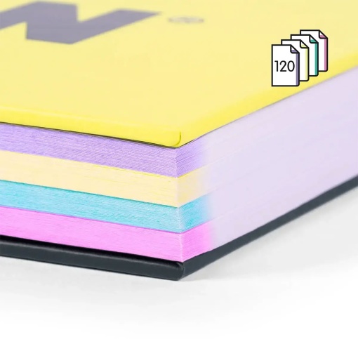 A4 hardcover spiral notebook, MILAN Sunset, lined, 120 sheets, 95gsm