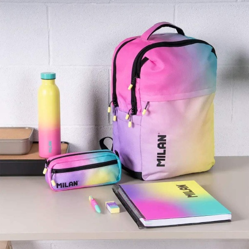 MILAN Sunset pink backpack, 45.5x28x20cm, adaptable to a trolley.